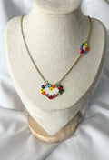 COLLIER COEURS FLEURIS