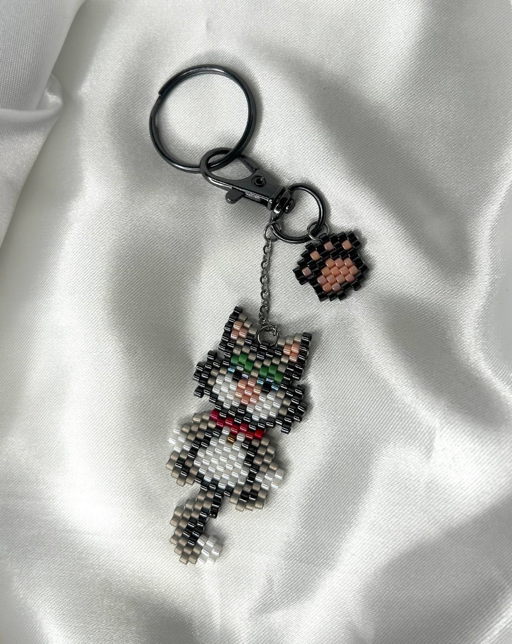 Bijoux de sac Chat gris